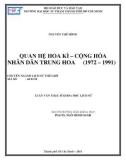 Luận văn Thạc sĩ Khoa học lịch sử: Quan hệ Hoa Kì – Cộng hòa Nhân dân Trung Hoa (1972 – 1991)