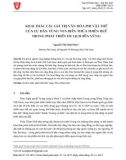 Khai thác các giá trị văn hóa phi vật thể của cư dân vùng ven biển Thừa Thiên Huế trong phát triển du lịch bền vững