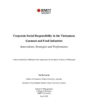 Doctoral thesis of Philosophy: Corporate social responsibility in the Vietnamese garment and food industries : antecedents, strategies and performance