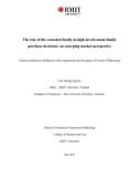 Thesis for the degree of Master of Doctor of Philosophy: The role of the extended family in high-involvement family purchase decisions: an emerging market perspective