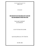 Luận văn Thạc sĩ Luật học: Hoàn thiện pháp luật về Bán hàng đa cấp tại Việt Nam theo kinh nghiệm một số nước trên thế giới