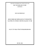 Luận văn Thạc sĩ Quản trị kinh doanh: Hoàn thiện hệ thống quản lý thành tích tại Công ty cổ phần Thương mại đầu tư HB