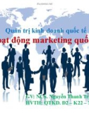 Thuyết trình: Hoạt động marketing quốc tế