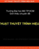 Bài giảng Kỹ thuật thuyết trình hiệu quả