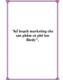 Kế hoạch marketing cho sản phẩm cà phê lon Birdy