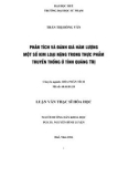 Luận văn Thạc sĩ Hóa học: Phân tích và đánh giá hàm lượng một số kim loại nặng trong thực phẩm truyền thống ở tỉnh Quảng Trị