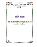 Tiểu luận: Tái định vị thương hiệu sản phẩm Kotex