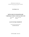 Luận văn Thạc sĩ Kinh tế: Những nhân tố ảnh hưởng đến ý định đặt vé trực tuyến tại Việt Nam