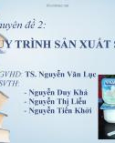 Chuyên đề 2: Quy trình sản xuất sữa chua