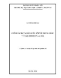 Luận văn Thạc sĩ Quan hệ quốc tế: Chính sách của Hàn Quốc đối với Trung Quốc từ năm 2000 đến năm 2016