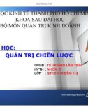 Thuyết trình quản trị chiến lược: Quản trị chiến lược công ty sữa Vinamilk