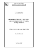 Tóm tắt Luận văn Thạc sĩ Kế toán: Hoàn thiện công tác lập dự toán chi Ngân sách huyện Tư Nghĩa, tỉnh Quảng Ngãi