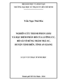 Luận văn Thạc sĩ Sinh học: Nghiên cứu thành phần loài và đặc điểm phân bố của lưỡng cư, bò sát ở rừng tràm Trà Sư, huyện Tịnh Biên, tỉnh An Giang