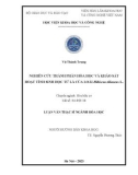 Luận văn Thạc sĩ Hóa học: Nghiên cứu thành phần hóa học và khảo sát hoạt tính sinh học từ lá của loài Hibiscus tiliaceus L.