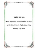 TIỂU LUẬN: Hoàn thiện công tác chấm điểm tín dụng tại Sở Giao Dịch I – Ngân hàng Công Thương Việt Nam