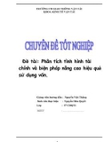 Đề tài: Phân tích tình hình tài chính và biện pháp nâng cao hiệu quả sử dụng vốn