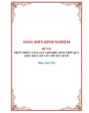 Sáng kiến kinh nghiệm THPT: Phát triển năng lực học văn cho học sinh THPT thông qua kiểu bài làm văn thuyết minh