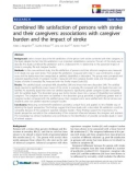 báo cáo khoa học: Combined life satisfaction of persons with stroke and their caregivers: associations with caregiver burden and the impact of stroke