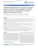 Báo cáo khoa học: Combining information from surveys of several species to estimate the probability of freedom from Echinococcus multilocularis in Sweden, Finland and mainland Norway