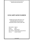 Sáng kiến kinh nghiệm THCS: Hướng dẫn giáo viên Ngữ văn đổi mới kiểm tra đánh giá học sinh ở trường THCS Lương Thế Vinh