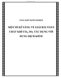 SKKN: Một số kĩ năng về giải bài toán chất khí CO2, SO2 tác dụng với dung dịch kiềm