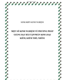 SKKN: Một số kinh nghiệm về phương pháp giảng dạy bài tập phần loại kiềm, kiềm thổ, nhôm