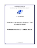 Luận án tiến sĩ Quản trị Kinh doanh: Ảnh hưởng của đa dạng hóa tới hiệu quả và rủi ro của doanh nghiệp