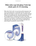 Phần mềm soạn bài giảng Violet đạt chuẩn quốc tế về E-learning