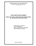 Sáng kiến kinh nghiệm: Nâng cao chất lượng giáo dục dinh dưỡng và vệ sinh an toàn thực phẩm cho trẻ mầm non