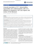 Báo cáo y học: Unusual association of ST-T abnormalities, myocarditis and cardiomyopathy with H1N1 influenza in pregnancy: two case reports and review of the literature