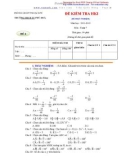 Bộ đề kiểm tra học kì I môn Toán 7 năm học 2011-2012