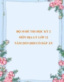 10 đề thi học kì 2 môn Địa lí lớp 12 năm 2019-2020 có đáp án