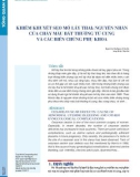 Khiếm khuyết sẹo mổ lấy thai: Nguyên nhân của chảy máu bất thường tử cung và các biến chứng phụ khoa