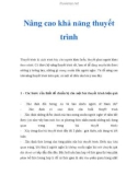 Nâng cao khả năng thuyết trình