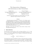 Báo cáo toán học: The Enumeration of Sequences with Restrictions on their Partial Sum