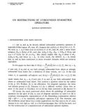 Báo cáo toán học: On restrictions of unbounded symmetric operators 