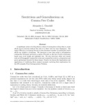 Báo cáo toán học: Restrictions and Generalizations on Comma-Free Codes