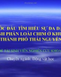 Bước đầu tìm hiểu sự đa dạng thành phần loài chim