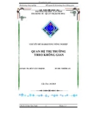 Tiểu luận: Mối quan hệ thị trường theo không gian