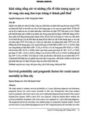 Khả năng sống sót và những yếu tố tiên lượng nguy cơ tử vong của ung thư trực tràng ở thành phố Huế