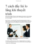 7 cách đẩy lùi lo lắng khi thuyết trình