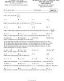 Đề thi khảo sát chất lượng đầu năm môn Toán lớp 12 năm học 2020-2021 có đáp án – Trường THPT Yên Phong 2