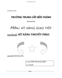 Chuyên đề: Kỹ năng thuyết phục