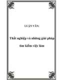 LUẬN VĂN: Thất nghiệp và những giải pháp tìm kiếm việc làm