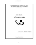 Bài giảng môn Bóng bàn - Hồ Văn Cường