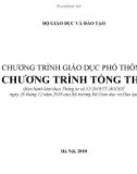 Bài giảng Chương trình giáo dục phổ thông chương trình tổng thể (Ban hành kèm theo Thông tư số 32/2018/TT-BGDĐT ngày 26 tháng 12 năm 2018 của Bộ trưởng Bộ Giáo dục và Đào tạo)