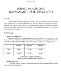 Nâng cao hiệu quả dạy văn miêu tả ở lớp 4 & 5