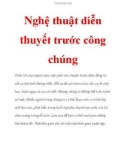 Nghệ thuật diễn thuyết trước công chúng