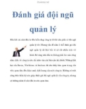 Đánh giá đội ngũ quản lý