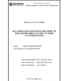 Luận văn Thạc sĩ Quản trị kinh doanh: Quy trình giao nhận hàng hóa quốc tế bằng đường biển tại Công ty TNHH Cát Tường Giang – (CTG-Logistics)